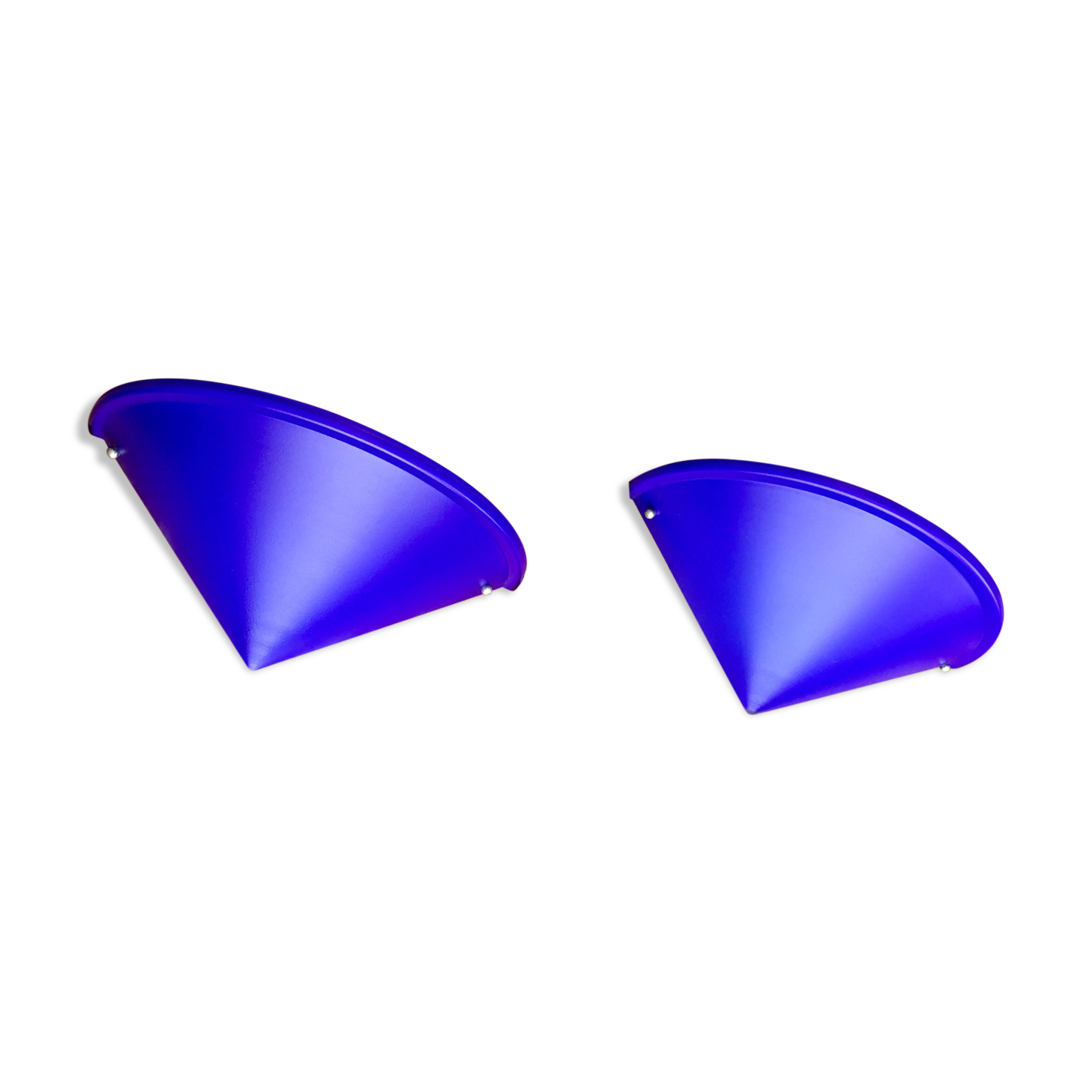 Wall lamps - indigo blue - publisher Domec - 1980s