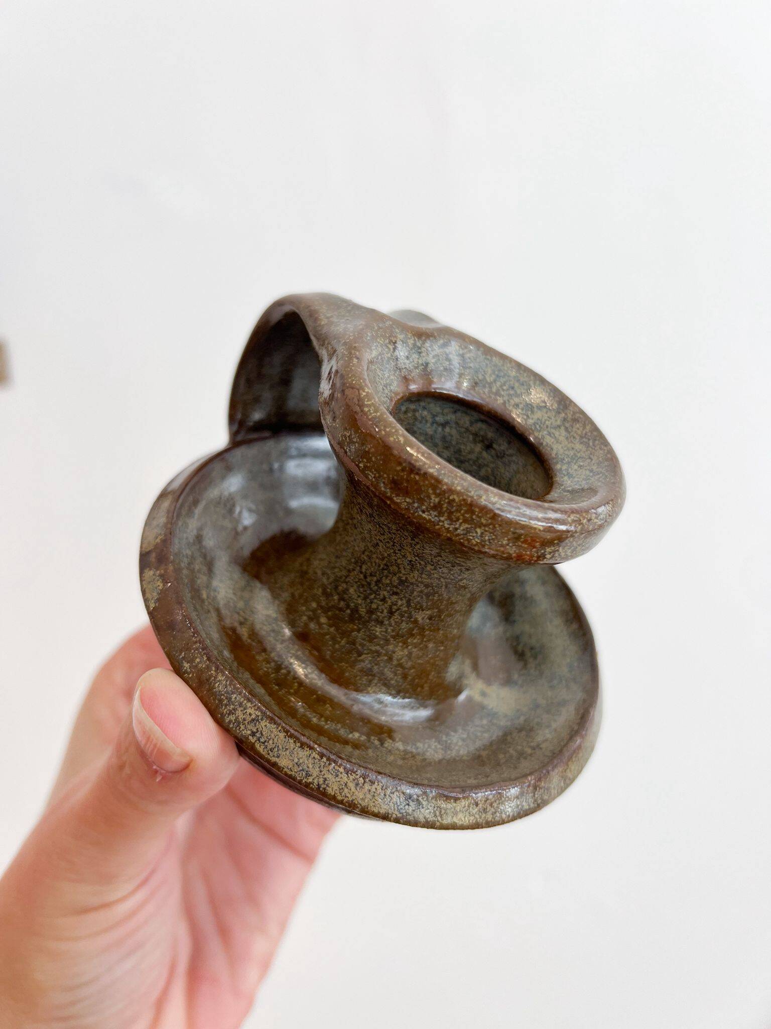 Handmade ceramic candle holder