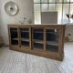 Oak sideboard with glass doors
