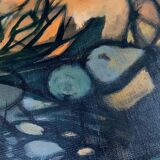 Tableau nature morte cubiste 1960 signé P.Legrand
