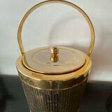 Vintage Hollywood Regency Gold Ice Bucket