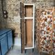 Hosie/wardrobe 2 doors in blue formica