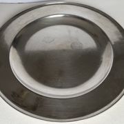 Circular pewter dish