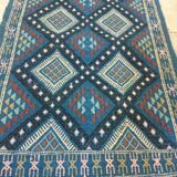 Blue carpet Kilim handmade 58x85cm