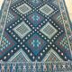Blue carpet Kilim handmade 58x85cm
