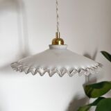 Suspension in flat serrated opaline from the 1950s - many models available