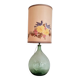 Lampe dame jeanne  abat jour fleuri