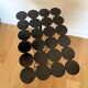 Occasional table / rectangular side table wrought iron with discs