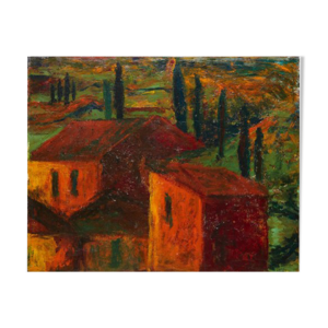 Paysage provençal huile sur toile
