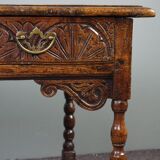 Carved antique English side table