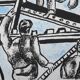 Fernand leger : les constructeurs (bleu), lithographie signée