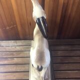 Old statue charles lemanceau antelope ceramic art deco vintage #a376