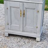Early 20th century Parisian sideboard in solid wood with gray patina
