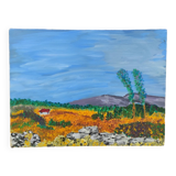 French vintage oil painting, signed CE