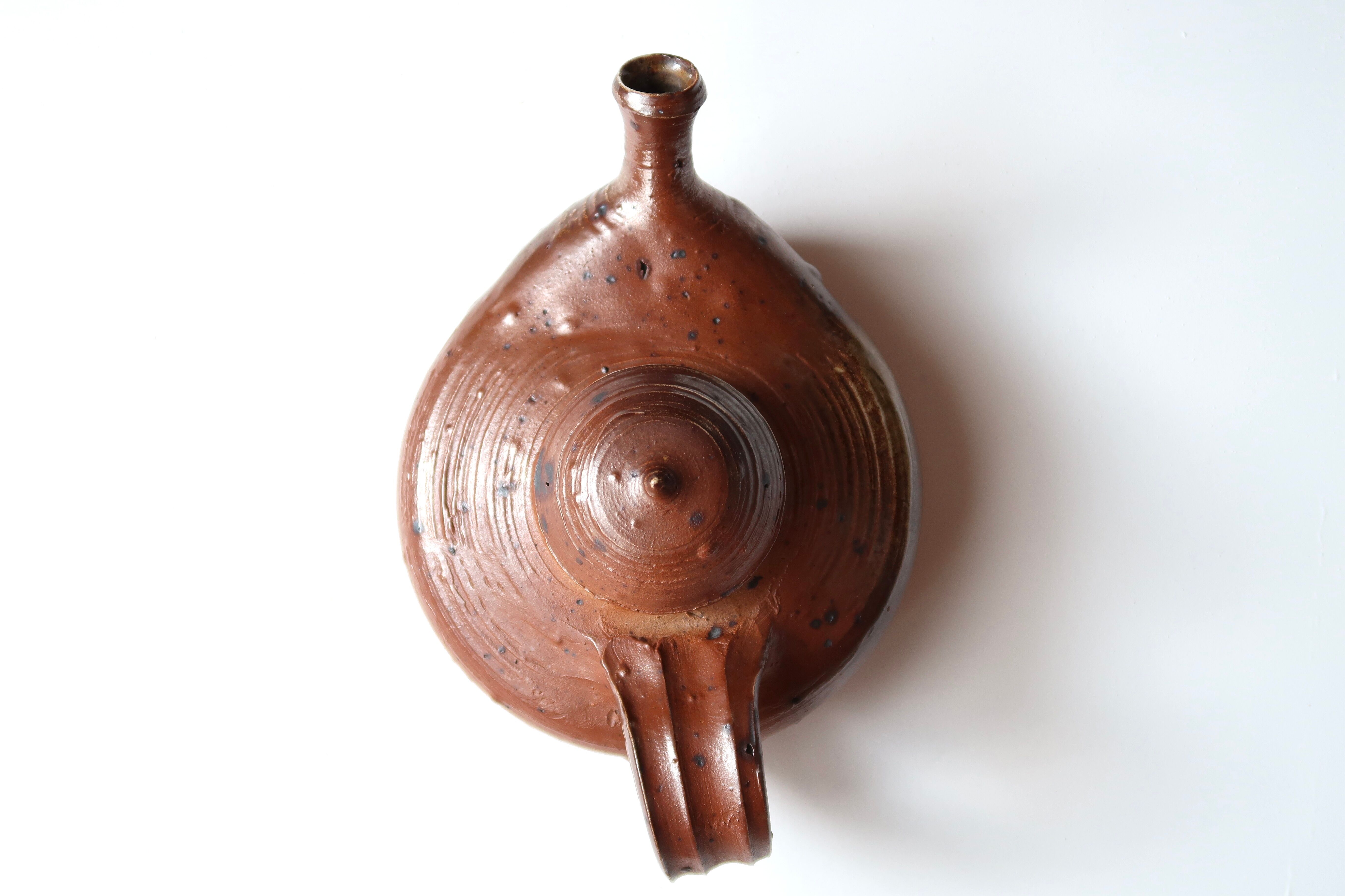 Sandstone teapot by Didier Cossin, 60s