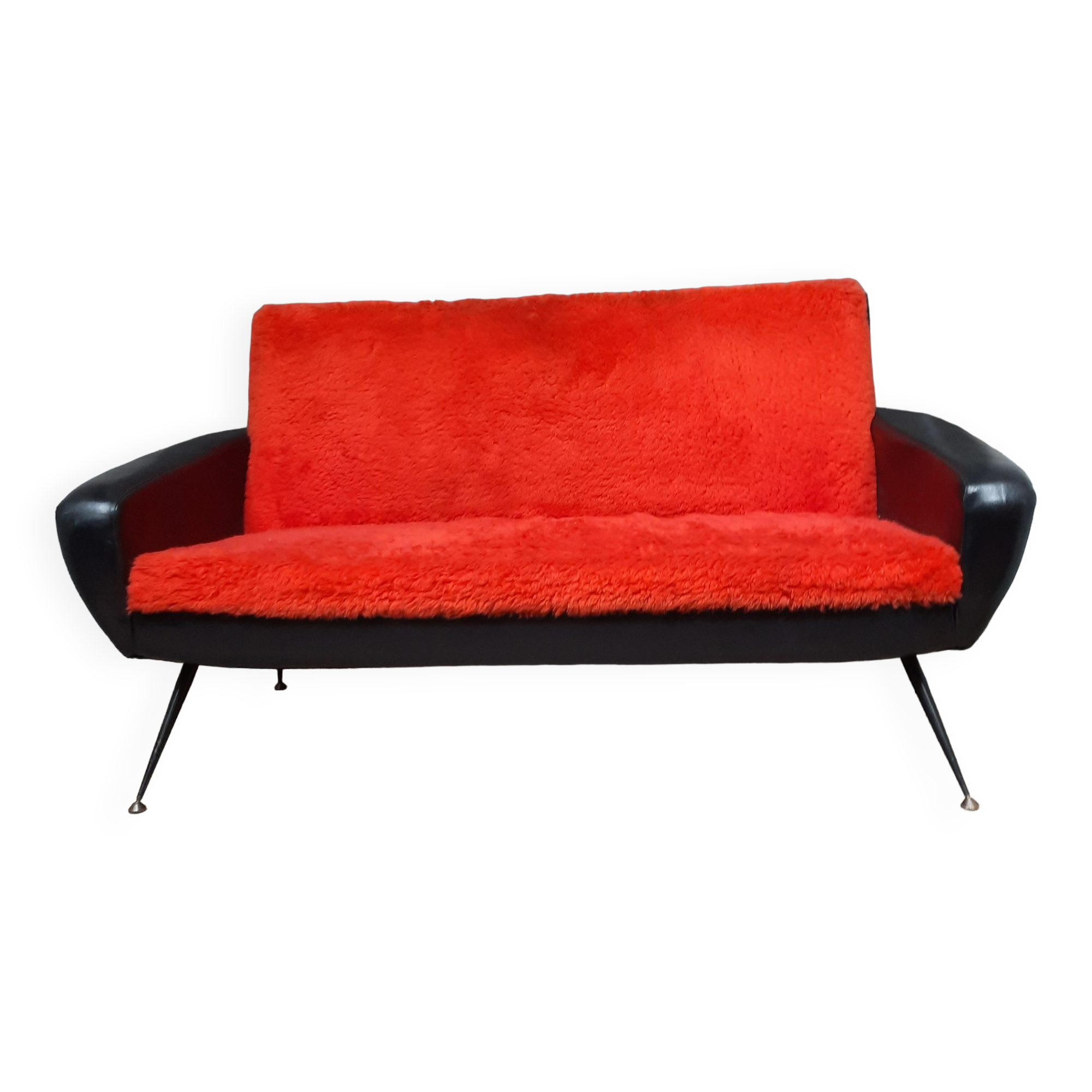 Canapé vintage pieds compas