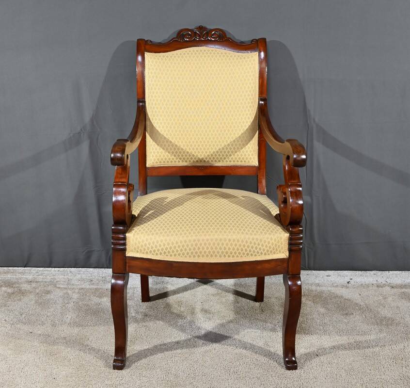 Mahogany Office Armchair, Restoration Period – Early 19th Century