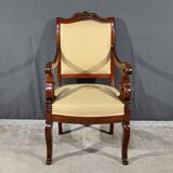 Mahogany Office Armchair, Restoration Period – Early 19th Century