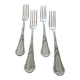 Christofle - 4 dessert forks silver-plated - Chrysanthèmes model