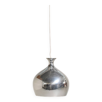 Chrome-plated metal ceiling lamp, Scandinavia, '60s