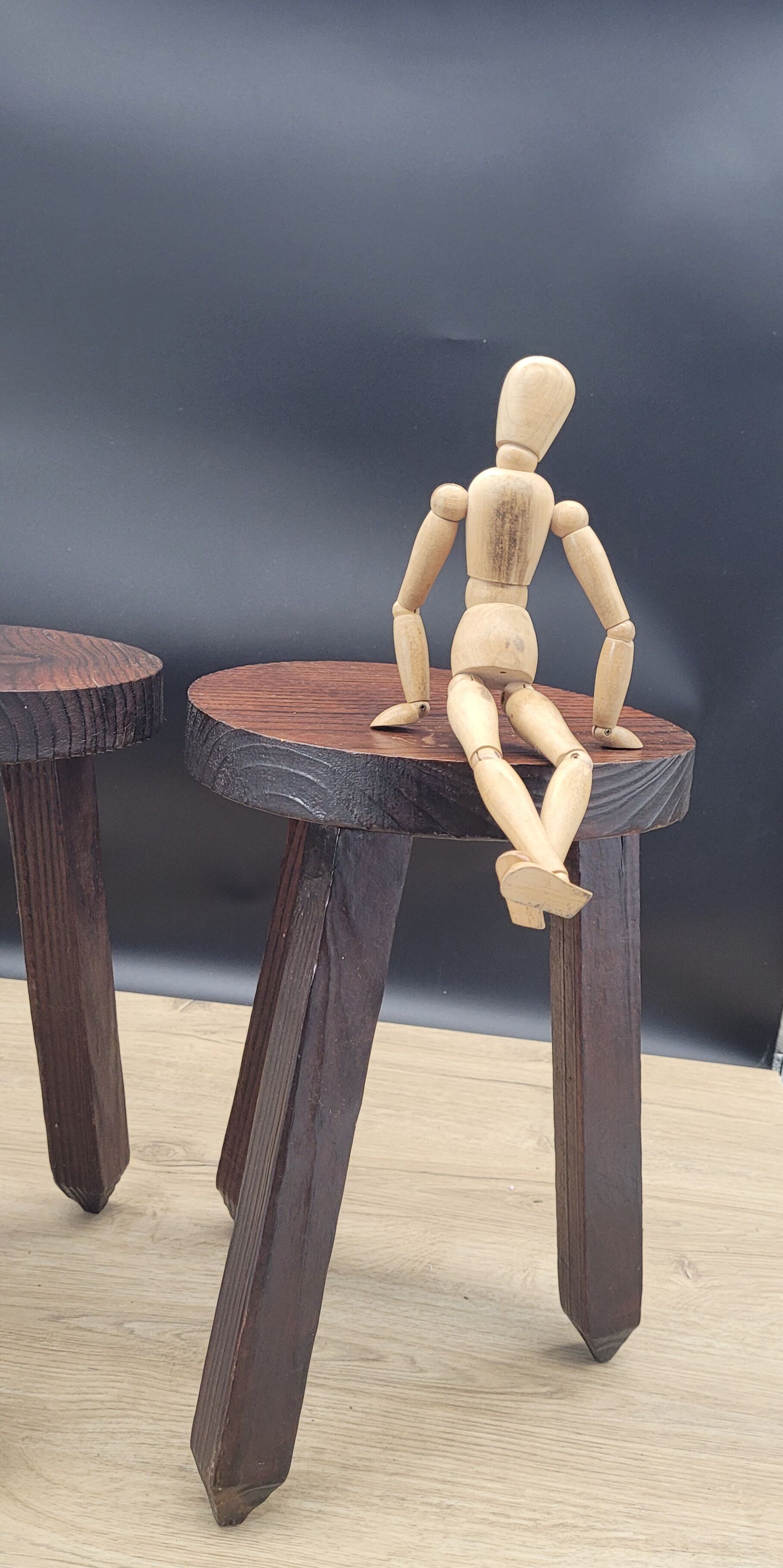 Pair of tripod stools square feet