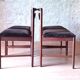 4 chaises Mcintosh teck et tissus velours vintage 1960