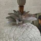 White earthenware pineapple lamp