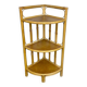 1960s rattan corner shelf