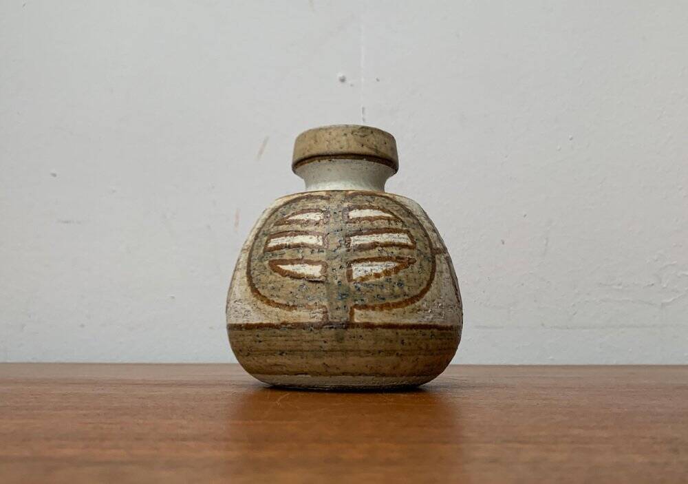 Mid-century Danish ceramic studio vase by Søholm, 1960s.
