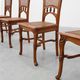 Set of 6 art nouveau dinner chairs in the manner of Victor Horta, Belgium