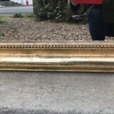 Mirror with a golden leaf pediment, 151x90cm