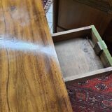 Walnut half moon table