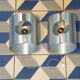 Paire d'appliques spage age feuille inox