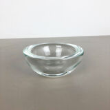 Murano heavy clear glass shell bowl, by Gino Cenedese Italy, 1960