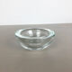 Murano heavy clear glass shell bowl, by Gino Cenedese Italy, 1960