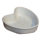Old white porcelain heart mold (faisselle or Neufchatel)
