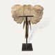 Large handcrafted Suar wood elephant sculpture