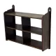Vintage wooden wall shelve rack in oak brutalist minimalist design