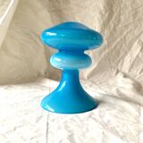 Small Space Age Design vase in blue molded glass