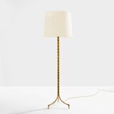 Maison Jansen floor lamp, gilded bronze foliage, circa 1950