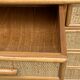 Commode vintage en rotin et osier tressé  1970