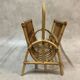 Mid-century magazine holder in rattan France 1960s