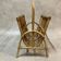 Mid-century magazine holder in rattan France 1960s
