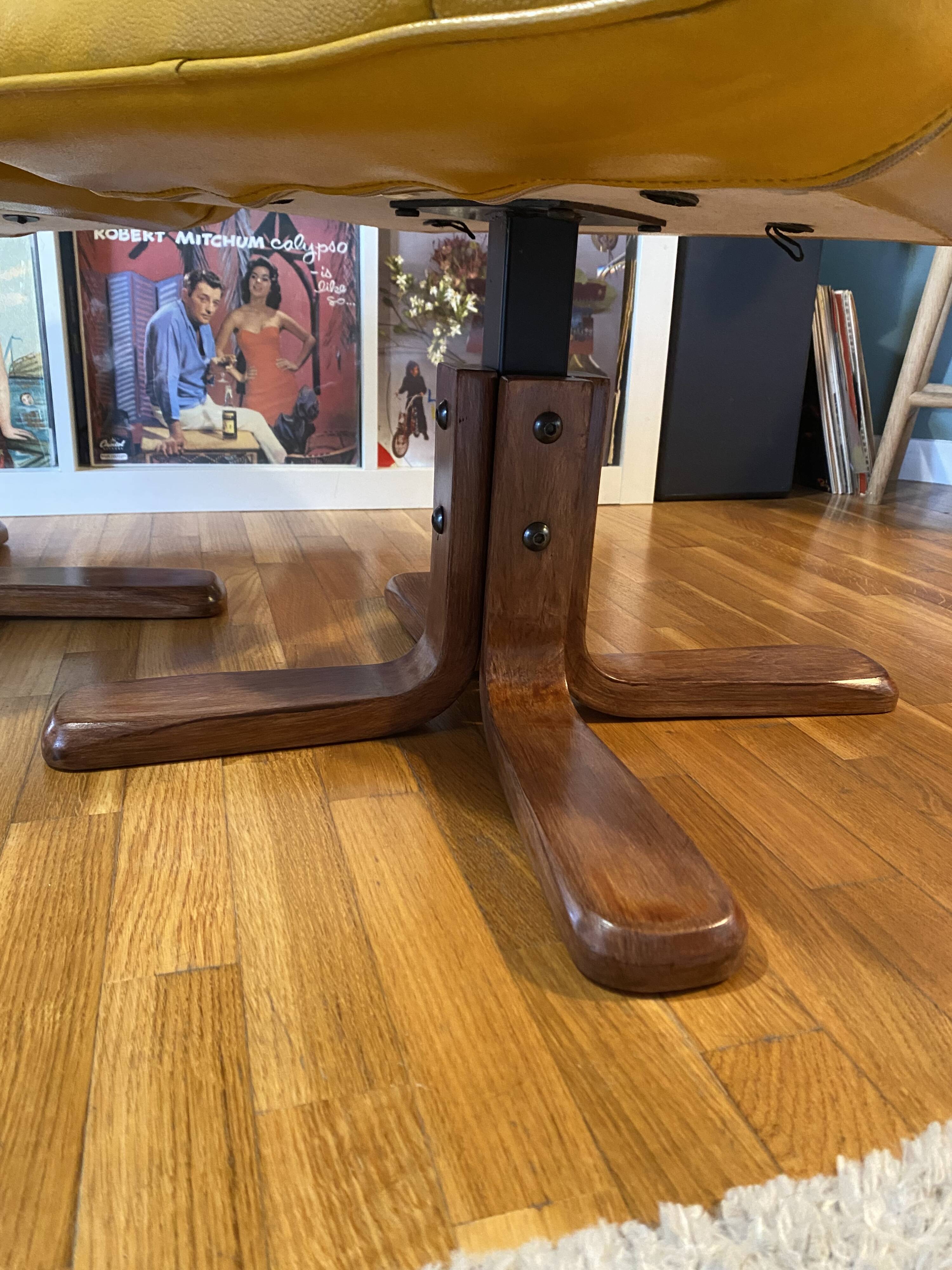 Pair of vintage Scandinavian footrests/ottomans from the 1970s – refurbished