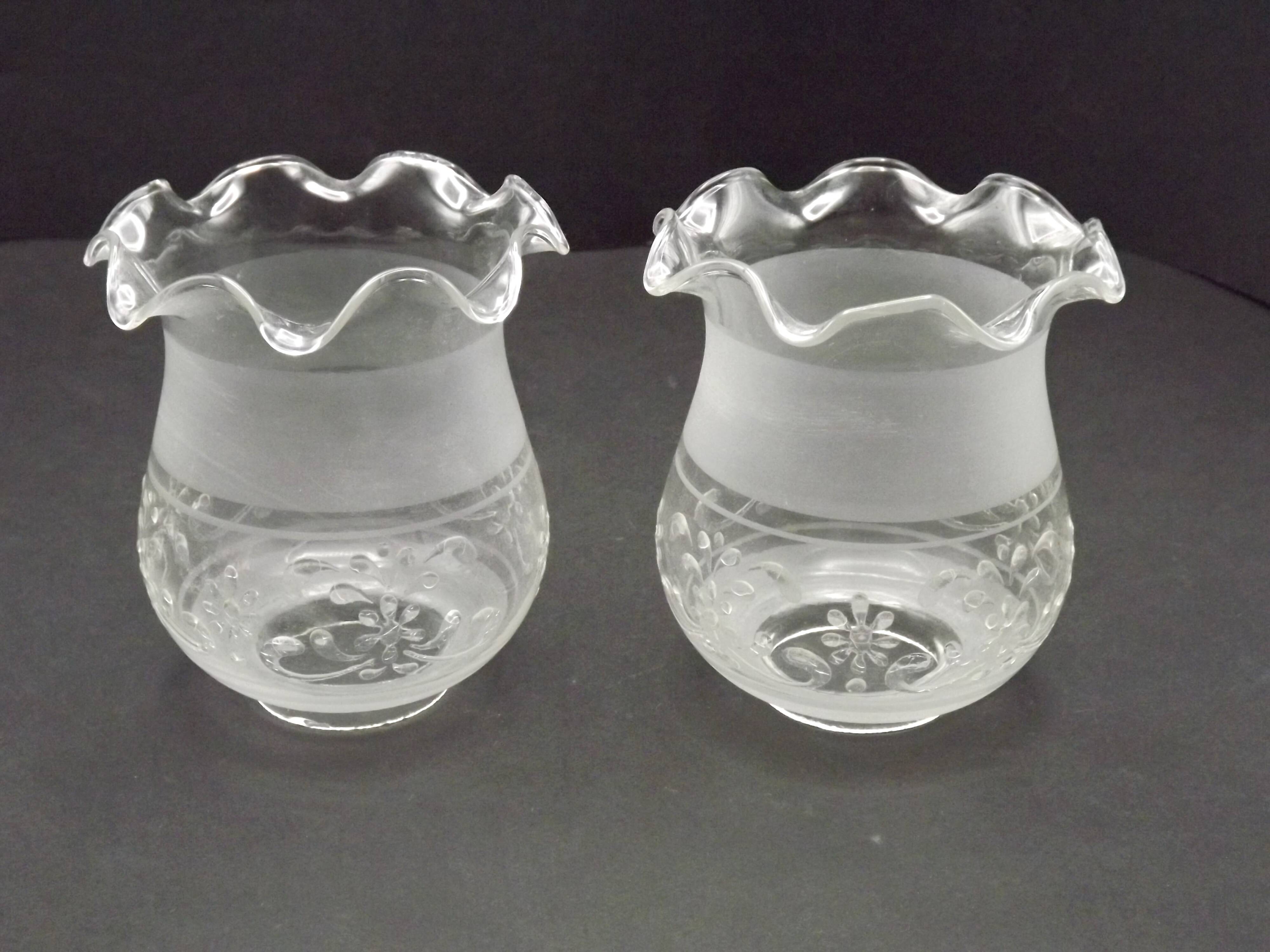 Set of 2 French Vintage Floral Replacement Chandelier/ Wall Light Shades
