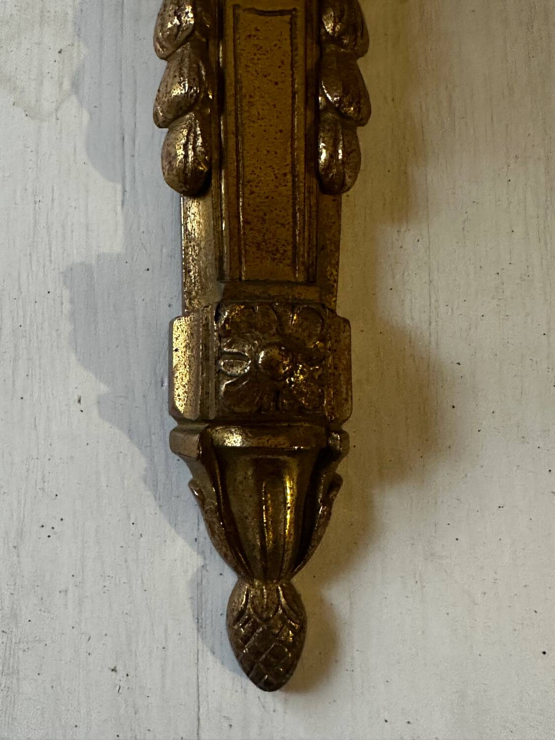 Brass wall sconce – goat head decoration – Louis XVI Empire style –