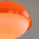Italian Orange Acrylic Glass Pendant Lamp, 1970s