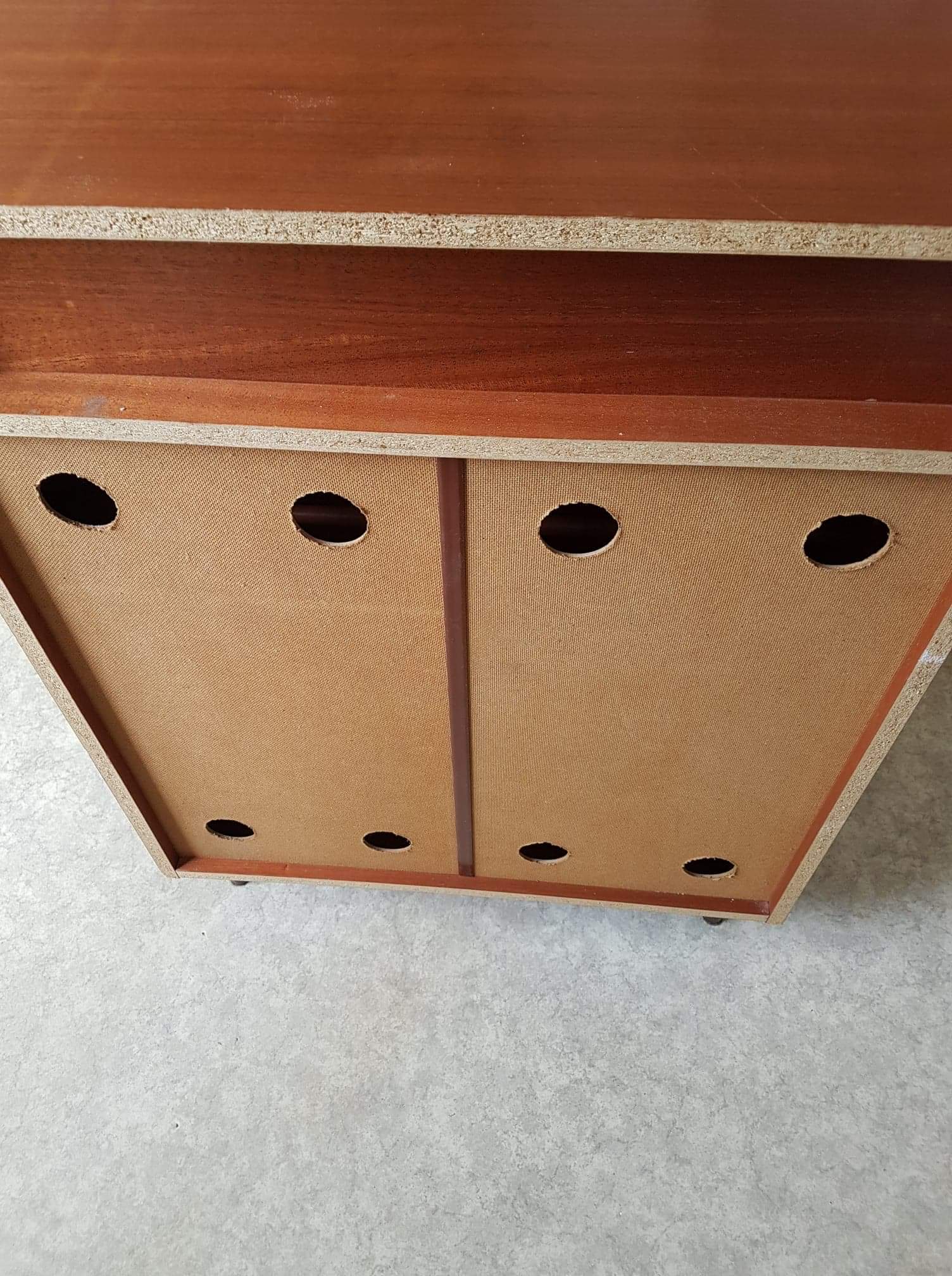 Vintage Shoe cabinet with storage locker on top