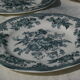 6 Flat Plates - Enoch Wedgwood (Tunstall) Ltd - Asiatic Pheasants Blue