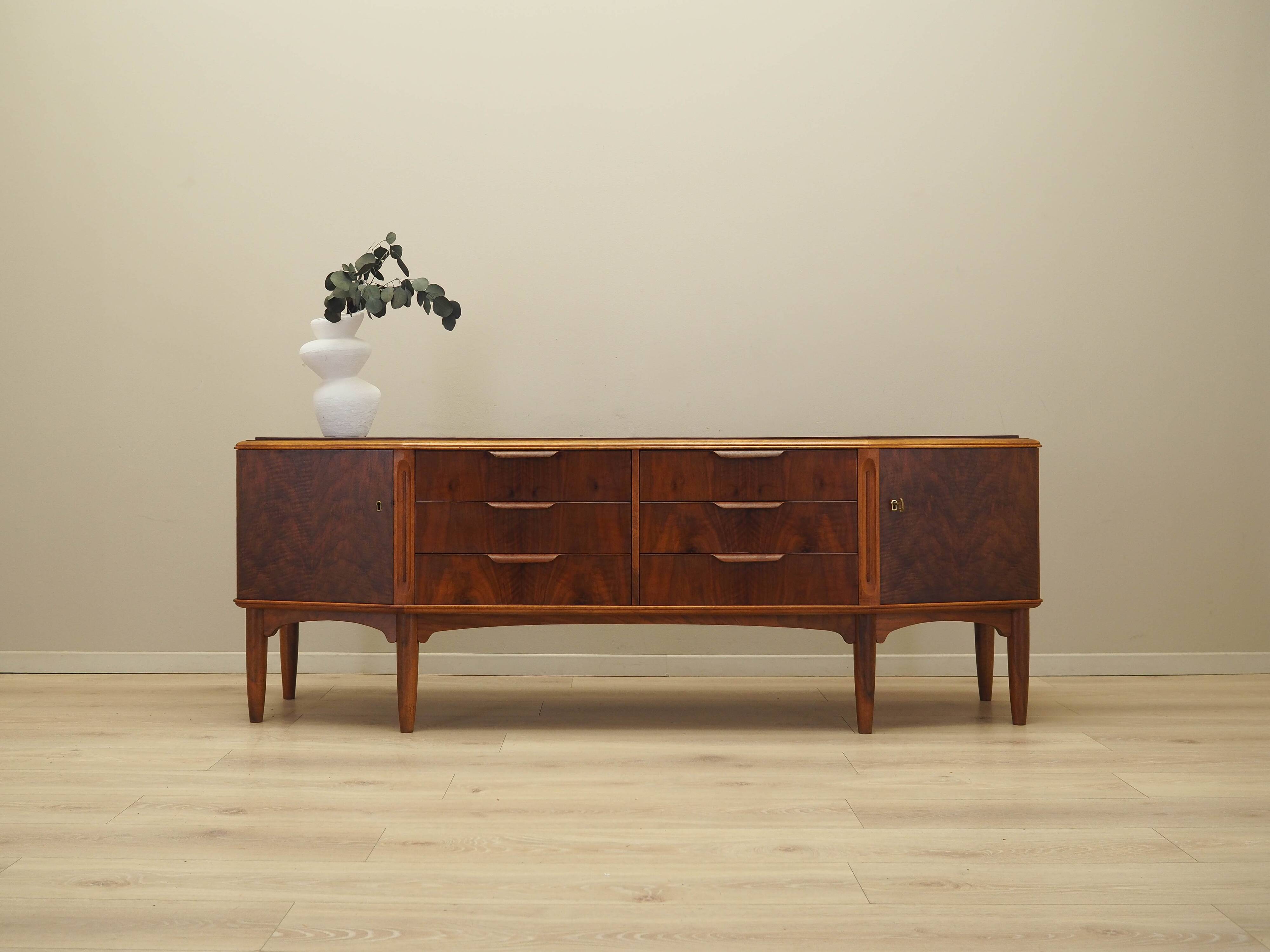 Walnut sideboard, Danish design, 1960s, manufactured in Denmark